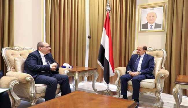 شائع يلتقي سفير مصر والأخير يؤكد دعم بلاده للشرعية