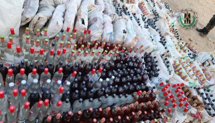 ضبط كمية كبيرة من الخمور أثناء محاولة تهريبها إلى عدن