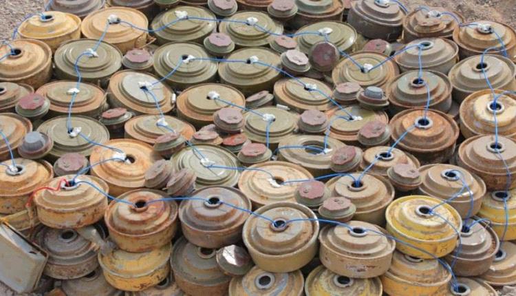 نزع 1,488 لغم وعبوة حوثية في الاسبوع الرابع من أبريل