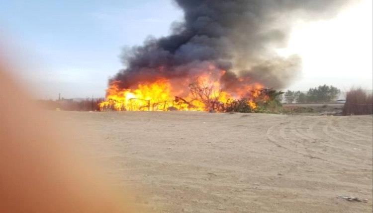 حجة.. النار تلتهم ما تبقى من حياة نازحين في حيران