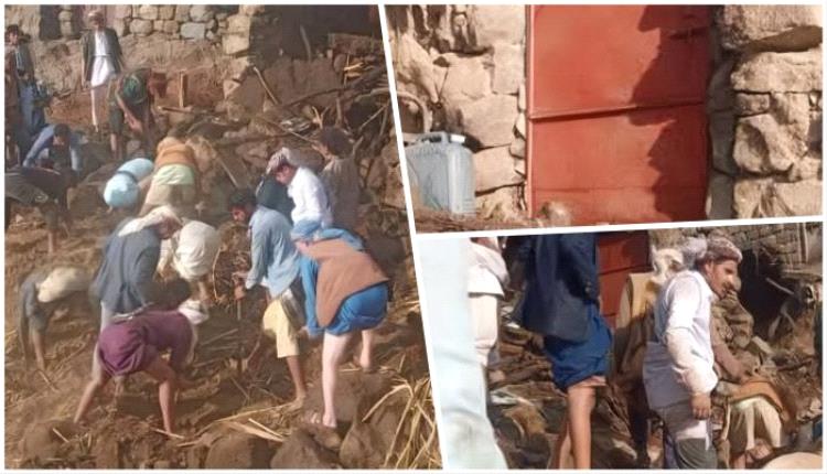 الأمطار الغزيزة تتسبب بكارثة لأهالي ملحان في المحويت