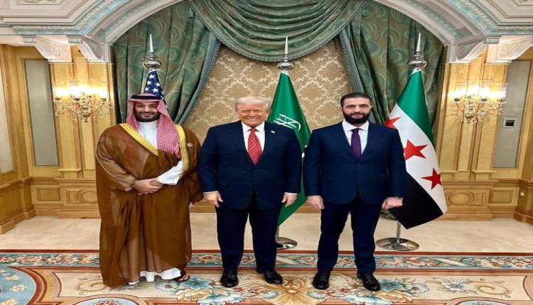بحضور ولي العهد السعودي.. الرئيس الأمريكي يلتقي أحمد الشرع بالرياض 