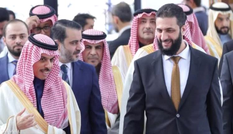 الشرع يستقبل وزير الخارجية السعودي والوفد المرافق في دمشق