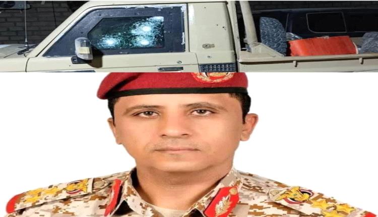 قائد اللواء 22 مشاة ينجو من محاولة اغتيال ثانية على طريق مأرب - الجوف