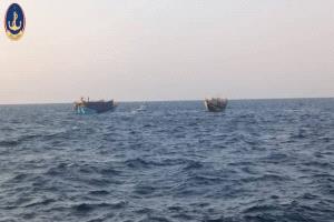 القوات اليمنية تضبط سفينتين قادمتين من جيبوتي تحملان معدات اتصالات مخفية