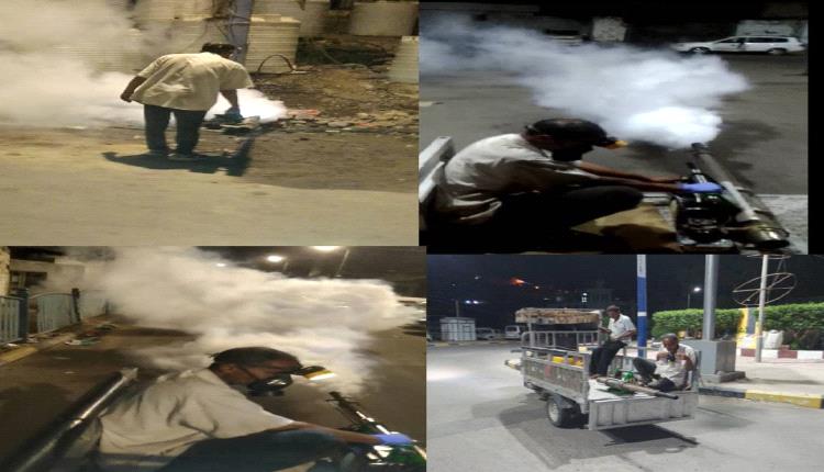 استمرار حملة رش ضبابي للقضاء على الحشرات الناقلة للأمراض بالمديرية
