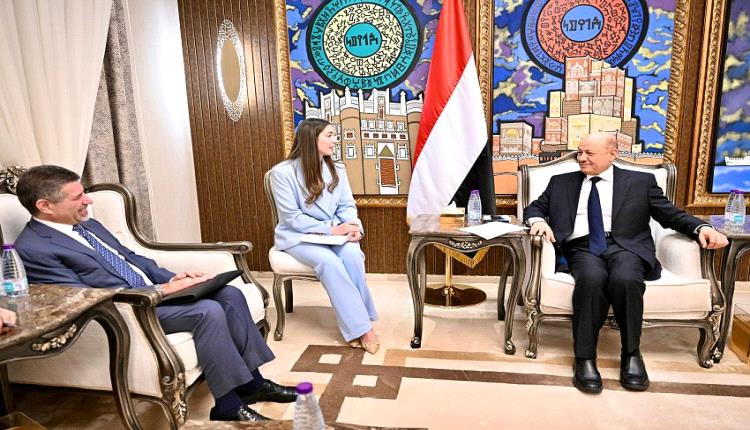 العليمي يؤكد أهمية استمرار الدور الأمريكي في حماية الملاحة الدولية