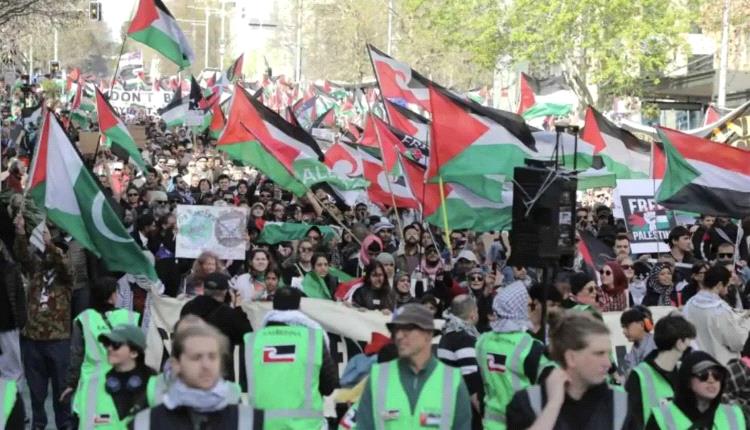 الآلاف يشاركون في مسيرة مؤيدة للفلسطينيين في أكبر مدن نيوزيلندا