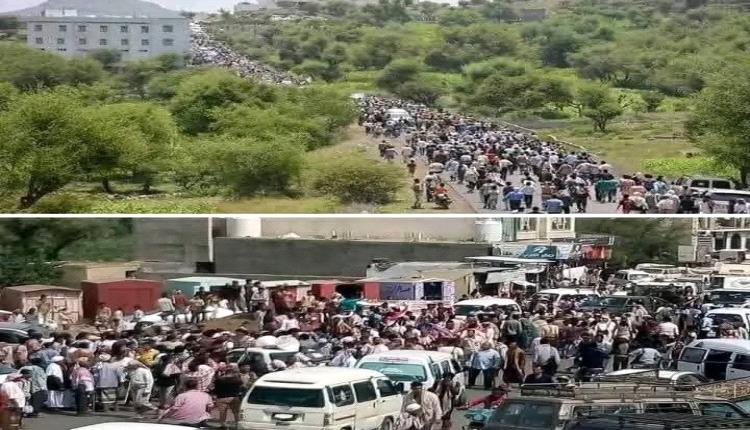 الزحف نحو تعز.. الآلاف من أبناء الحجرية ينطلقون في مسيرة حاشدة للمطالبة بالقبض على قتلة إفتهان المشهري