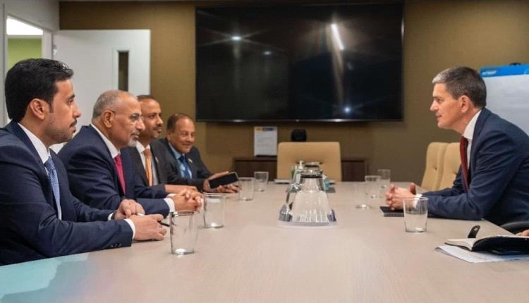 اللواء الزُبيدي يلتقي رئيس لجنة الإنقاذ الدولية