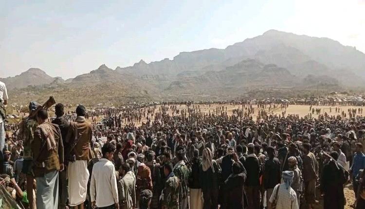 قبائل من أربع محافظات تحتشد في إب وتُمهل الحوثيين أسبوعاً لتنفيذ حكم قضائي 