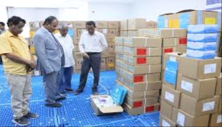 صحة حضرموت تتسلم أدوية ومحاليل وريدية من اليونيسيف