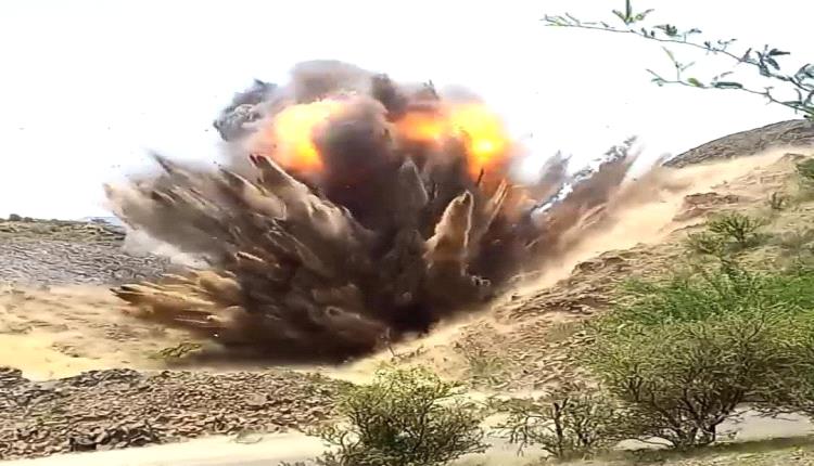إتلاف 6141 مادة متفجرة من مخلفات الحوثيين في باب المندب 