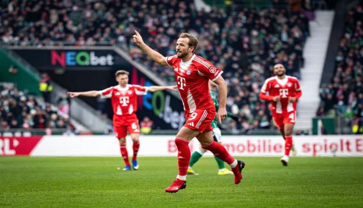 ثنائية كين تقود بايرن ميونيخ للفوز بثلاثية على بريمن