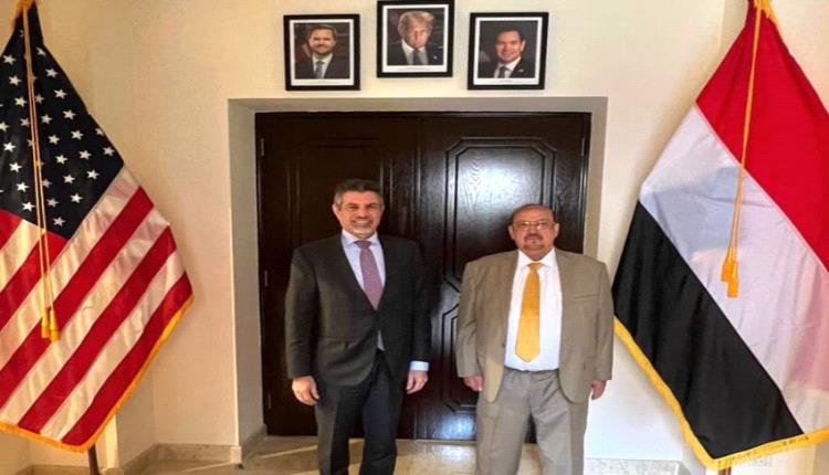 البركاني والسفير الأمريكي يبحثان توحيد الجهود لدعم الشرعية ومواجهة تهديد الحوثيين