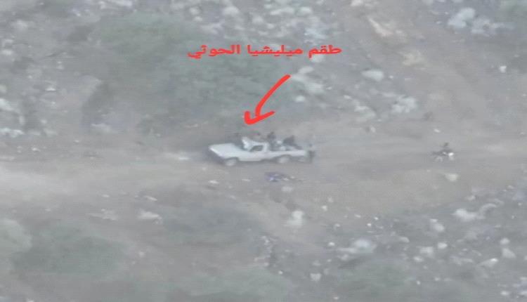 عملية نوعية في تعز تطيح بعنصر حوثي وتدمر طقم إمداد الجماعة