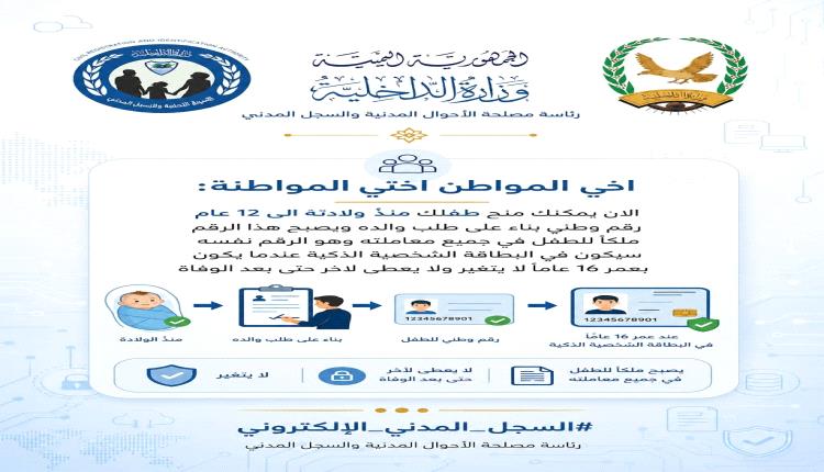 الحكومة تمنح الرقم الوطني للأطفال منذ الولادة
