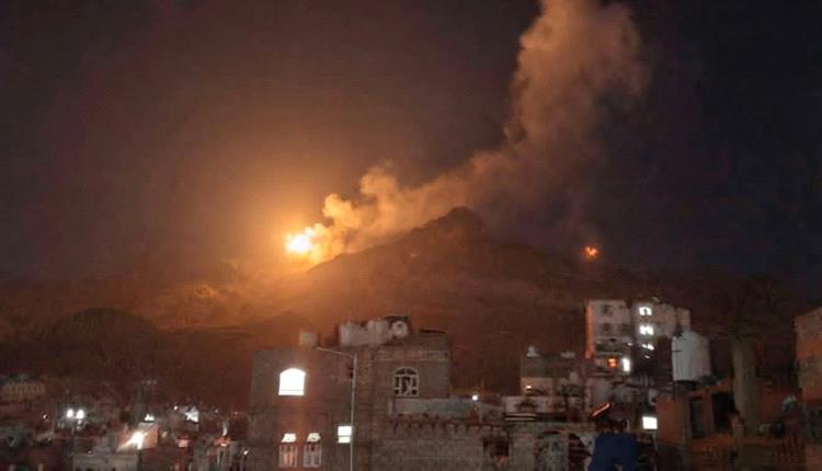 طيران التحالف يدك مواقع الحوثي في صنعاء وعمران 