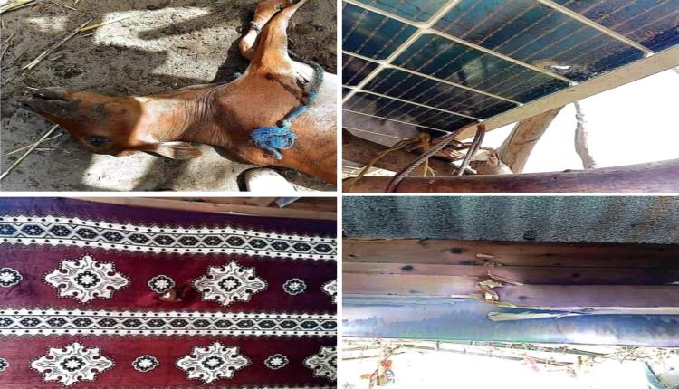 الحوثي يمطر منطقة سكنية بالهاونات والدمار يطال مشروع مياه بالحيمة