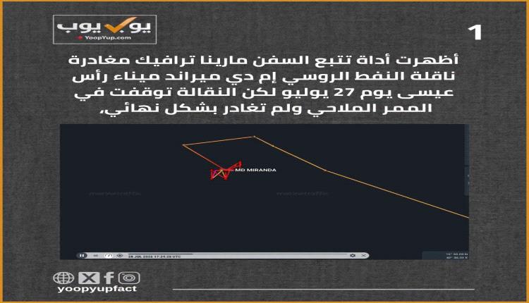 تحركات غامضة لناقلة روسية بين موانئ الحوثيين.. منصة يمنية تكشف تفاصيل
