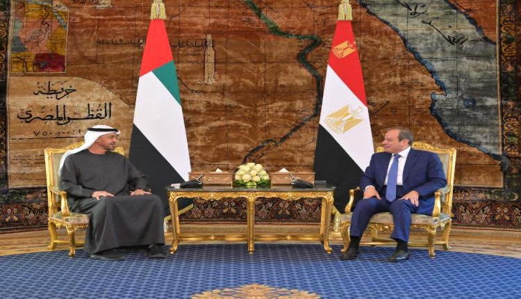 السيسي ومحمد بن زايد يبحثان تعزيز التعاون والتطورات الإقليمية المتسارعة
