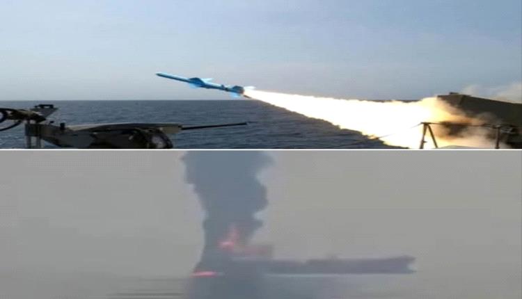 إيران تغرق ناقلة نفط في مضيق هرمز بعد استهدافها