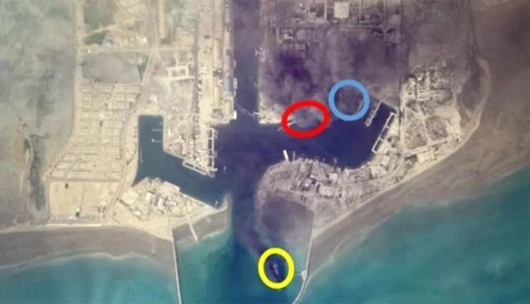 الأقمار الصناعية تؤكد استهداف سفن إيران الحربية في بندر عباس