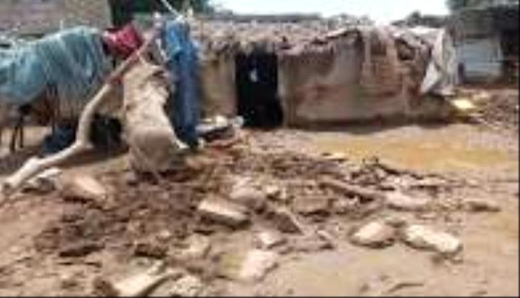 أمطار أبين تتحول إلى مأساة إنسانية في خنفر.. انهيار منازل ونداءات استغاثة عاجلة