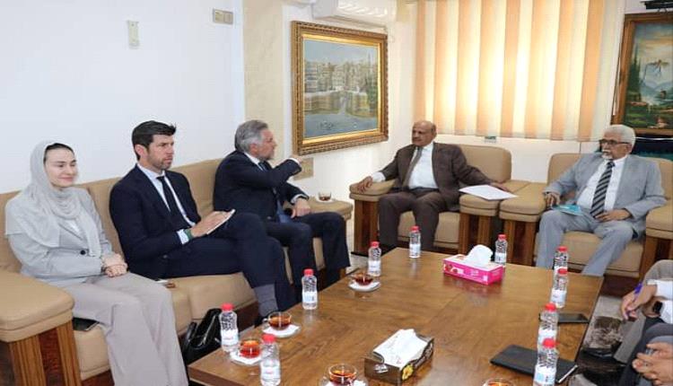 الاتحاد الأوروبي يؤكد لمحافظ البنك المركزي استمرار الدعم