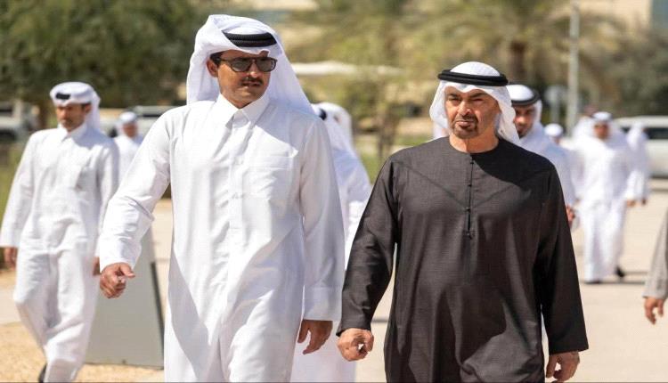 محمد بن زايد يستقبل أمير قطر ويبحثان التطورات بالمنطقة 