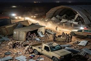 كارثة مروعة.. عاصفة شديدة وسيول جارفة تضرب معسكرًا للجيش في الوديعة وسقوط أكثر من 250 قتيل وجريح