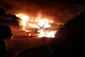 إحراق سيارة قيادي مؤتمري وقبلي معارض للحوثيين في حجة