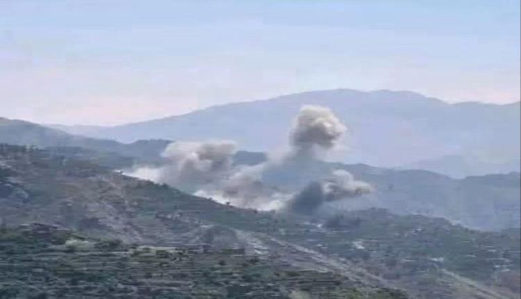 صقور الجو ترصد الميليشيا.. الطيران الحربي يدمر تحركات وأطقماً حوثية في صبر الموادم والشمايتين بتعز