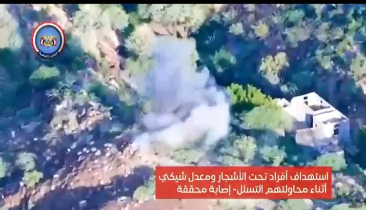 مسيّرات المقاومة الوطنية تضرب بدقة مواقع الحوثيين في الوازعية