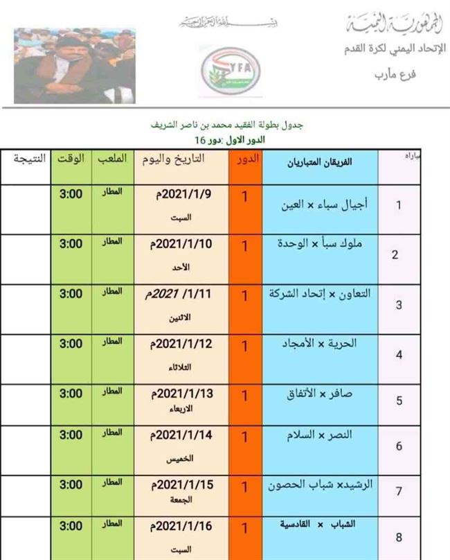 مأرب.. تحديد موعد انطلاق بطولات الفرق الشعبية والفقيد الشريف والفرق المشاركة