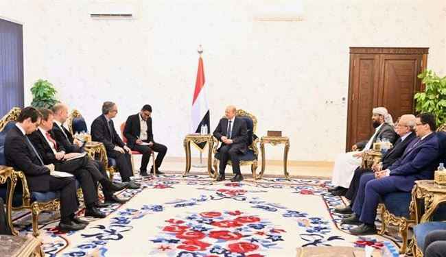 لرئيس بعثة الاتحاد الأوروبي.. العليمي: القيادة الرئاسي مجلس عزم وقوة لردع الحوثي