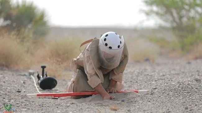 نزع 882 لغما حوثياً خلال أسبوع في اليمن