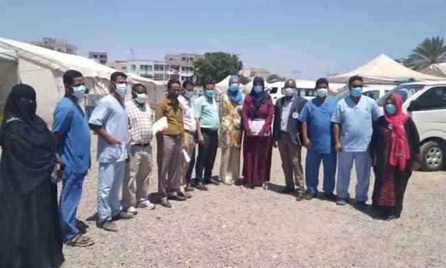 الصليب الأحمر يُسلم مركز عزل كورونا لمستشفى الجمهورية بعدن