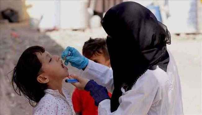 تحصين 1.18 مليون طفل ضد شلل الأطفال في المناطق المحررة