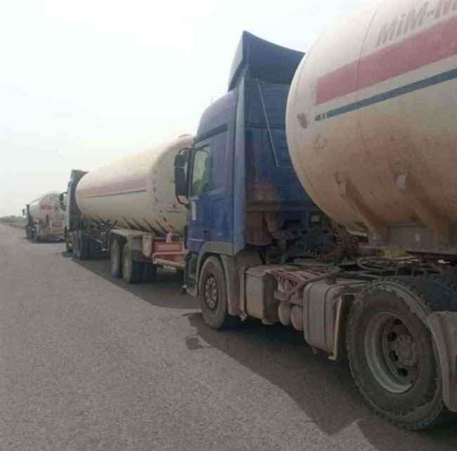 ضبط شاحنات محملة بالغاز المنزلي في طريقها إلى الحوثيين