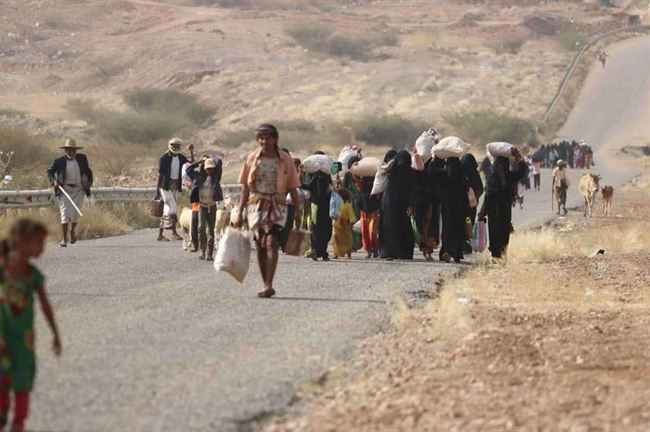 42 أسرة يمنية نزحت خلال الأسبوع الماضي