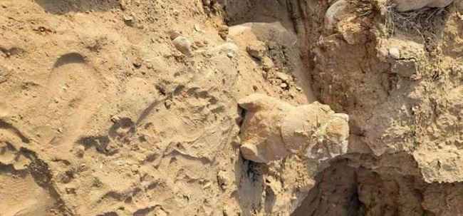 شاهد بالصور.. مواطن يحفر أرضه للبناء عليها ويتفاجئ بآثار معبد من معابد الشمس بمملكة قتبان