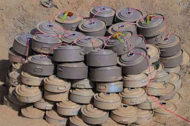 أكثر من 800 لغم حوثي نزعه مسام خلال أسبوع