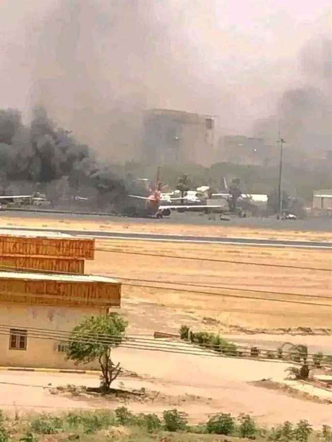 اشتباكات عنيفة وسط مطار الخرطوم الدولي واحتراق عدد من الطائرات جراء القصف