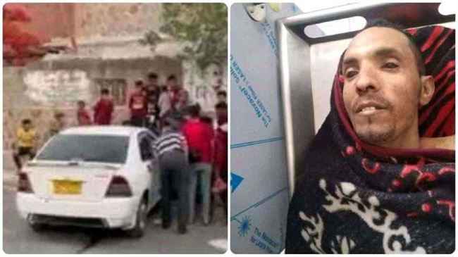 شاهد.. إغتيال شاب أثناء عمله فوق التاكسي في حي يقطنه الإخوان بكثافة بتعز