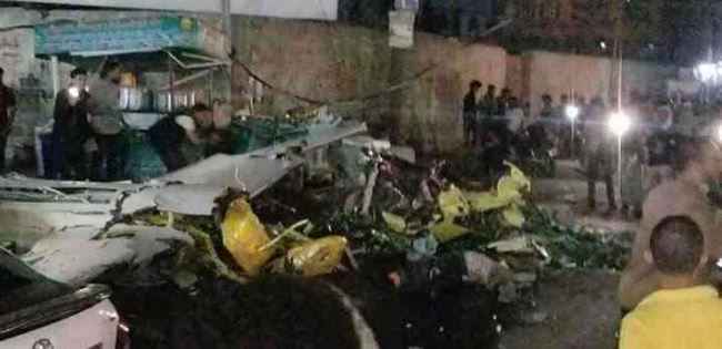 الكشف عن حصلية أولية للقتلى والجرحى جراء سقوط طائرة وسط صنعاء