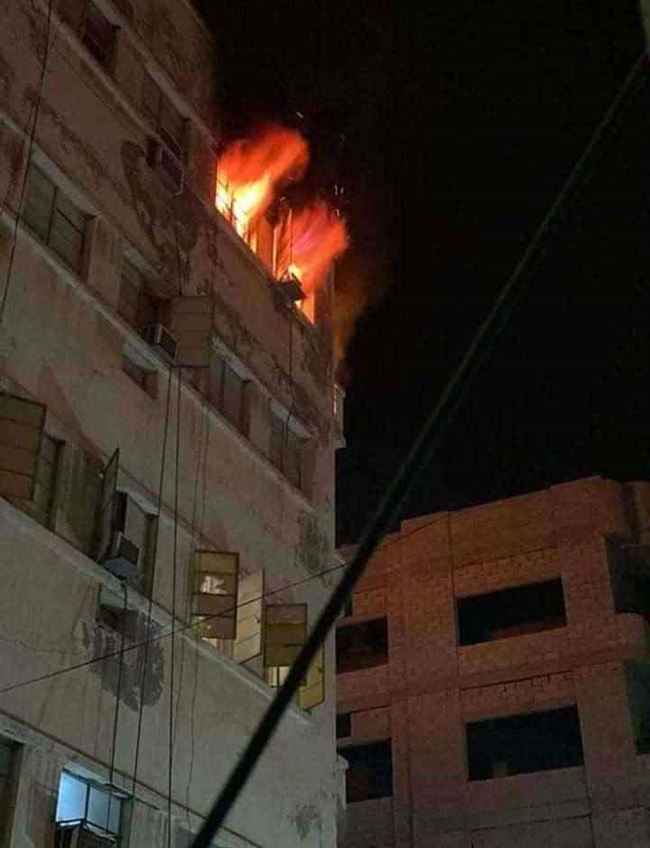 تفاصيل حريق عمارة الأمل في المعلا