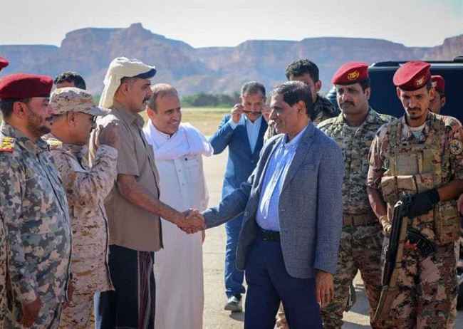 وصول مجلس القيادة الرئاسي والانتقالي إلى سيئون