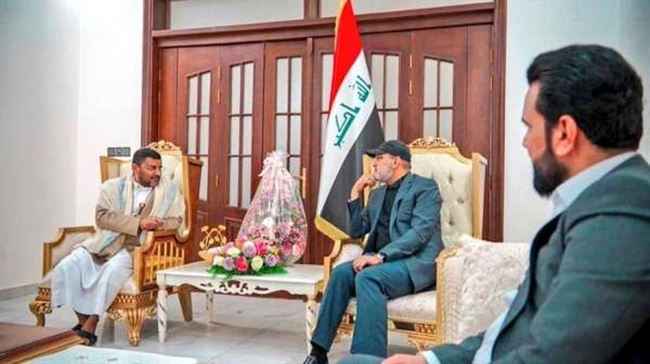 خرج تحت غطاء العلاج.. قيادي حوثي يلتقي قائد الحشد الشعبي في العراق