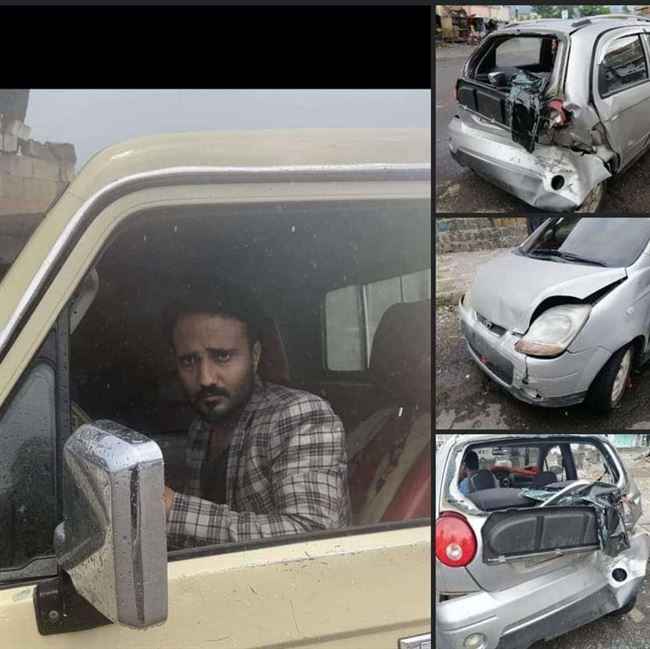 شاهد.. طقم محور تعز يعدم سيارة مواطن مع عائلته في ضباب تعز